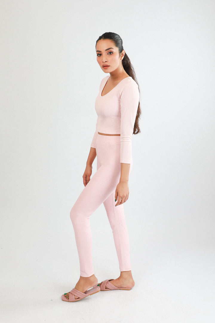 Rib Tights Pink