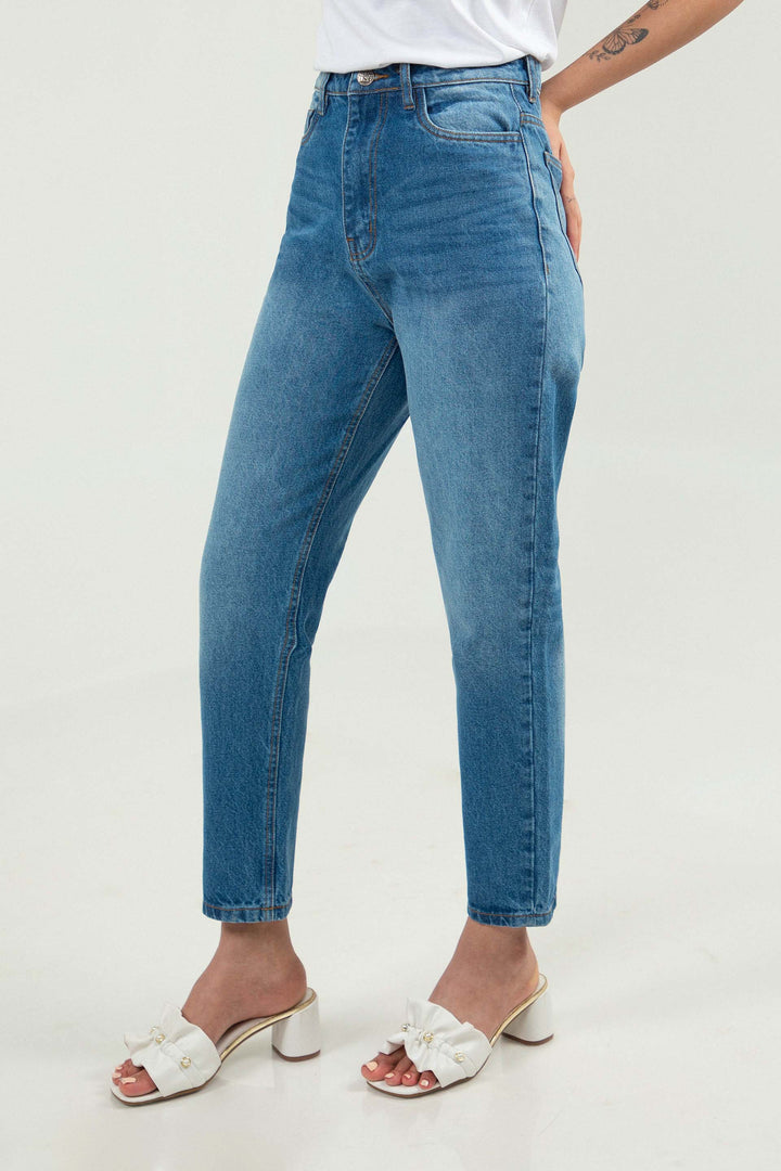 Mom Fit Jeans Blue