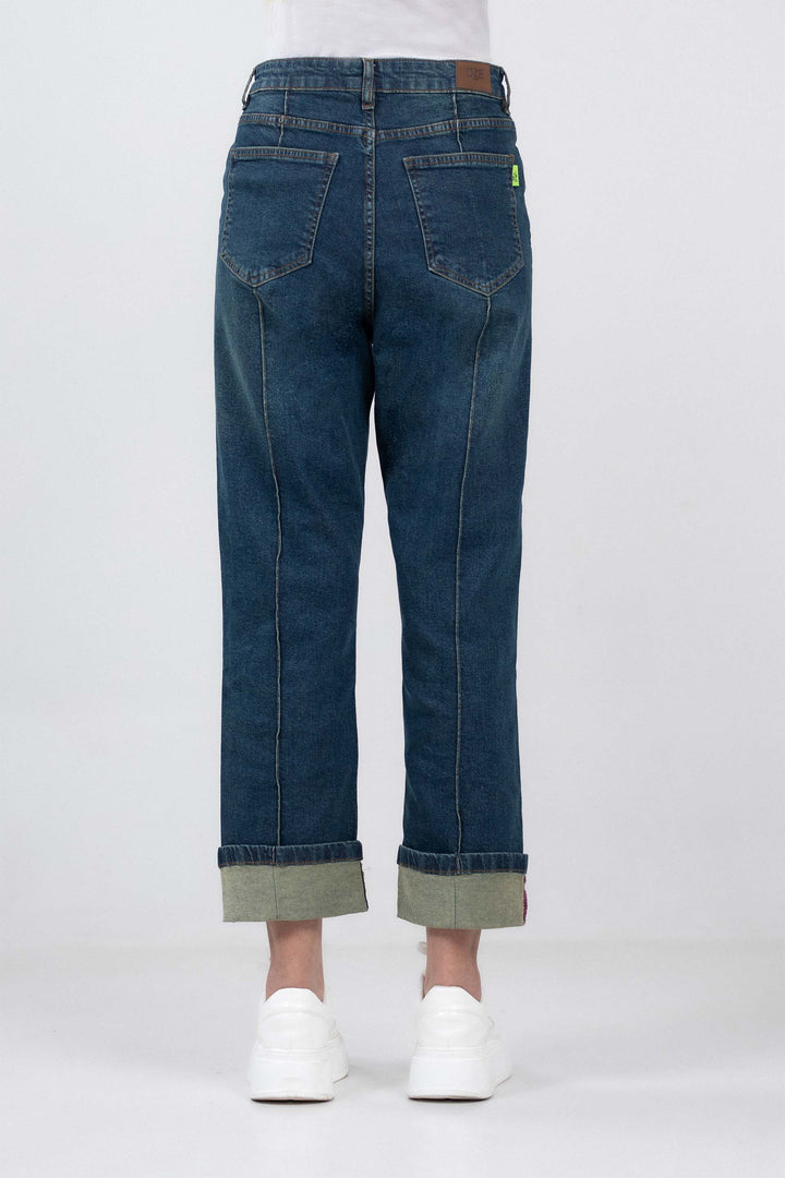 Folded Straight Jeans