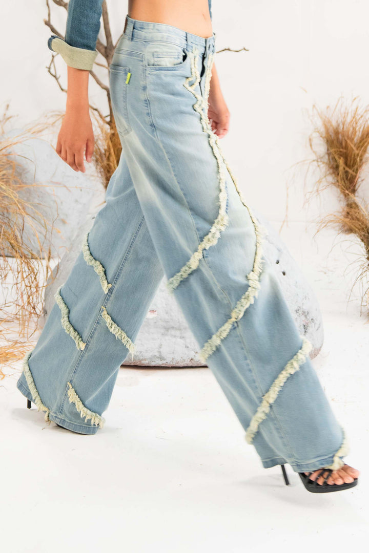 Frayed Wide Leg