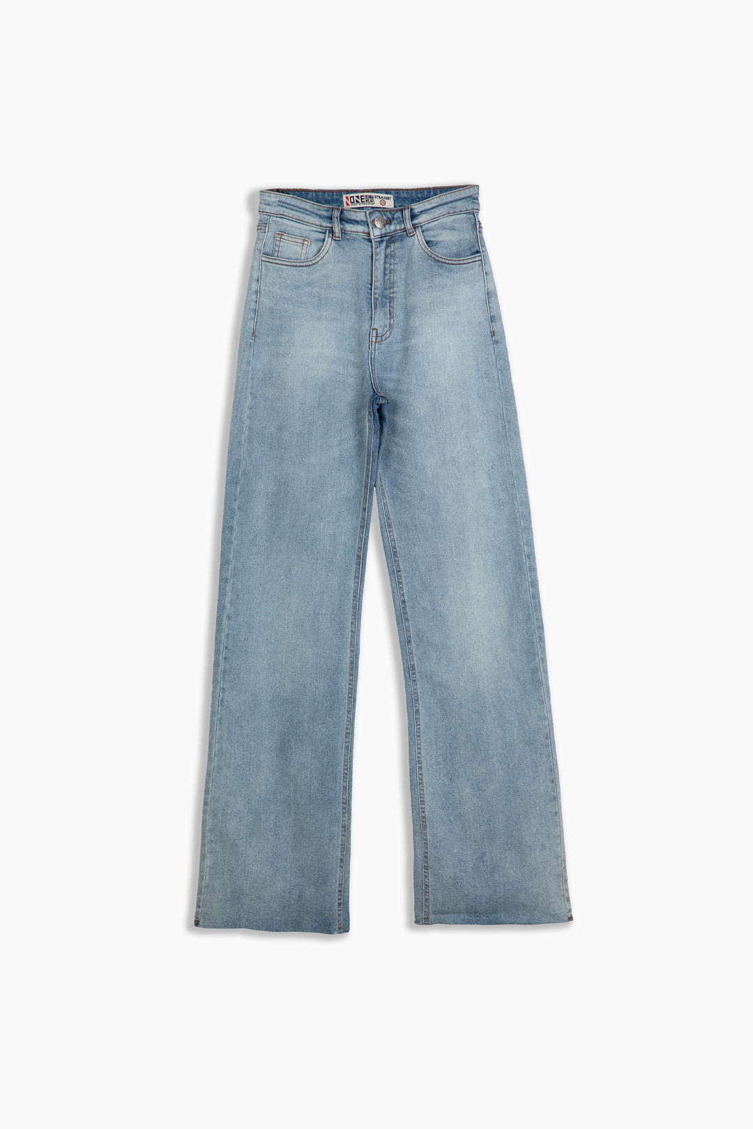 Washed Straight Jeans