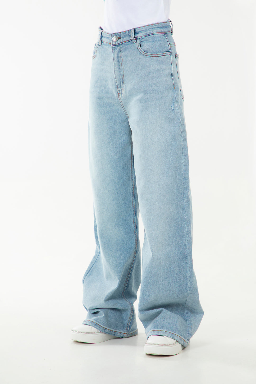 Washed Wide Leg Jeans