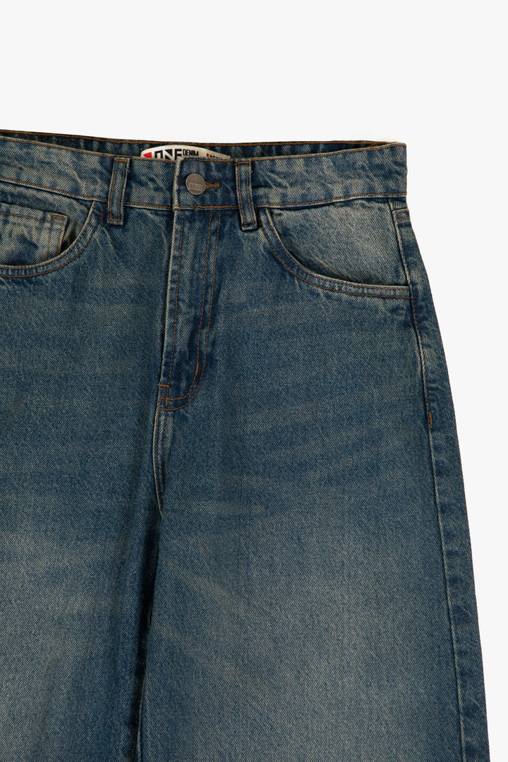 Turned Up Baggy Jeans