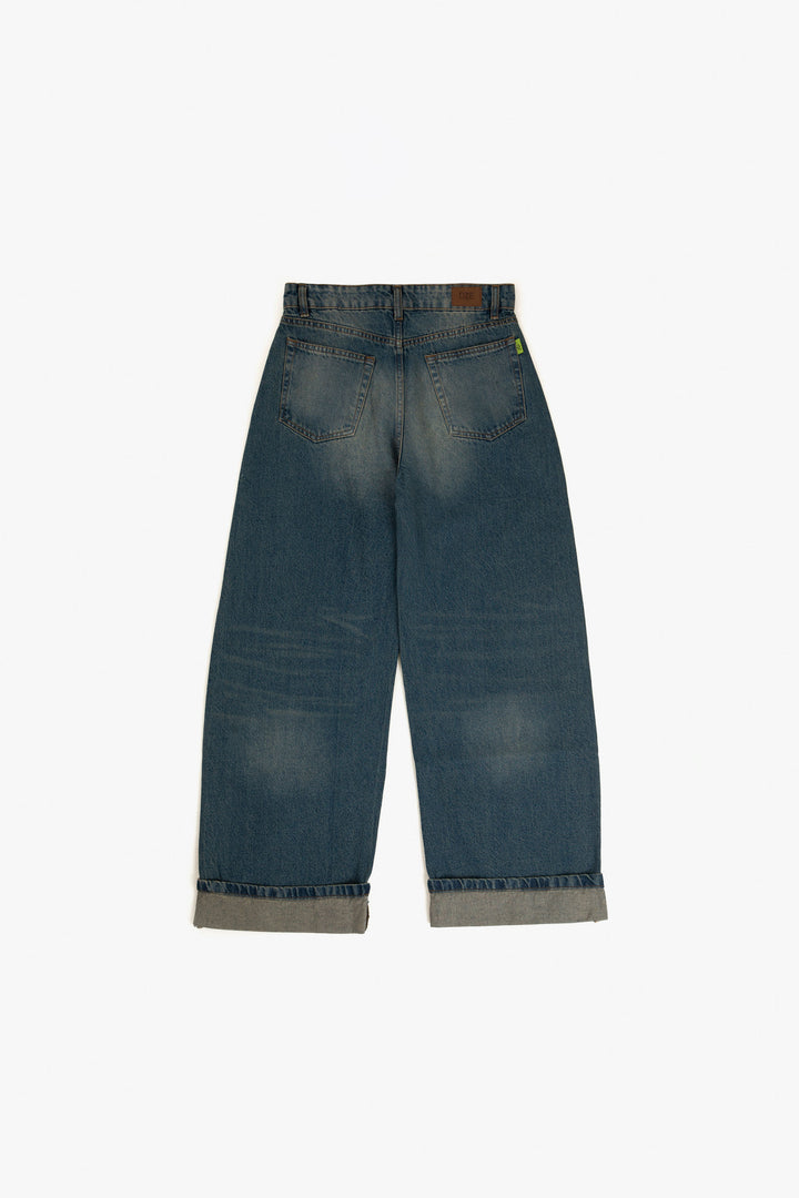 Turned Up Baggy Jeans