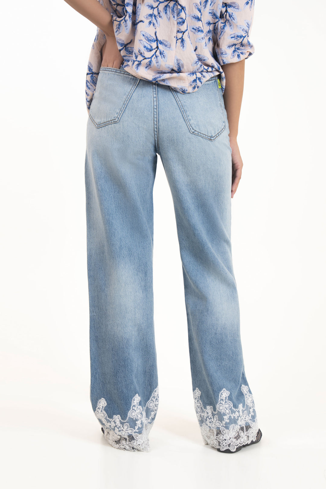 Laced Straight Jeans