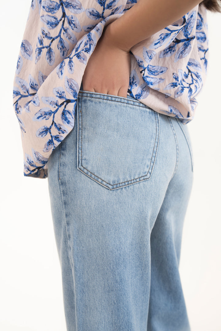 Laced Straight Jeans