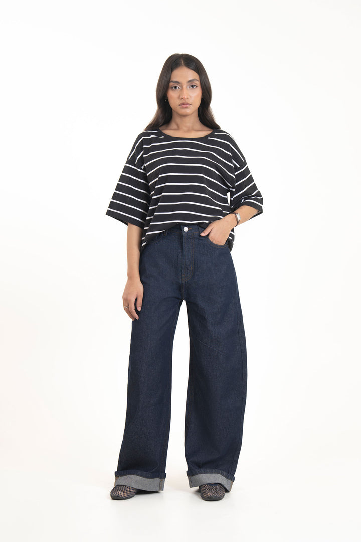Turned Up Baggy Jeans