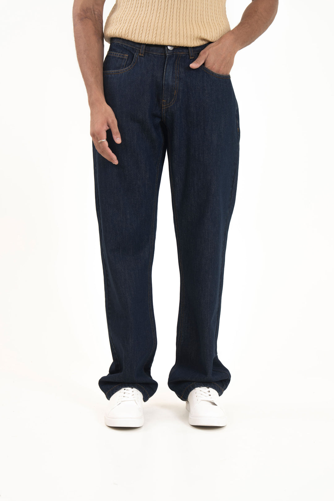 Turned Up Baggy Jeans