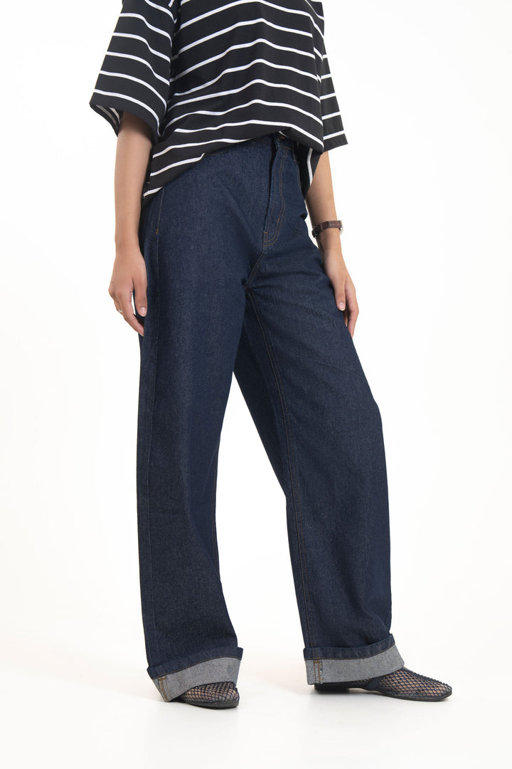 Turned Up Baggy Jeans