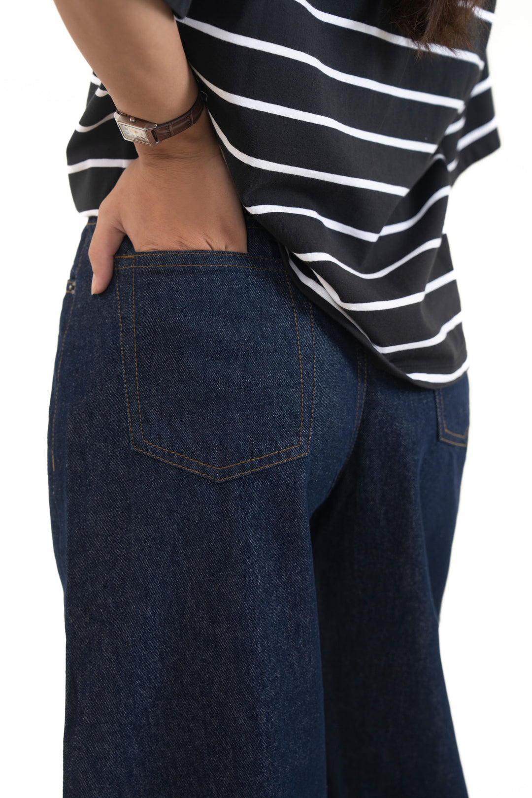 Turned Up Baggy Jeans