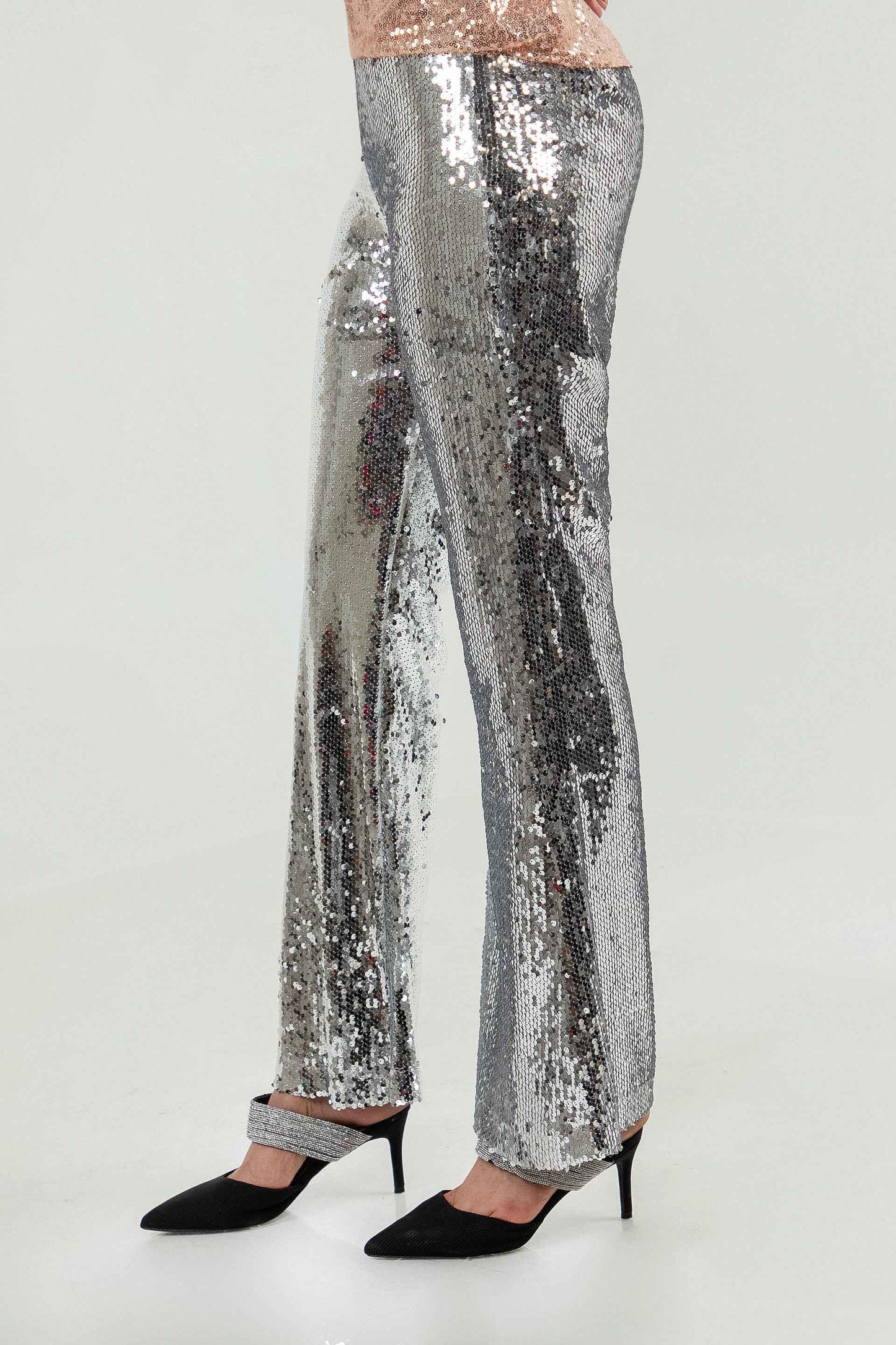 Sequined Pants Silver