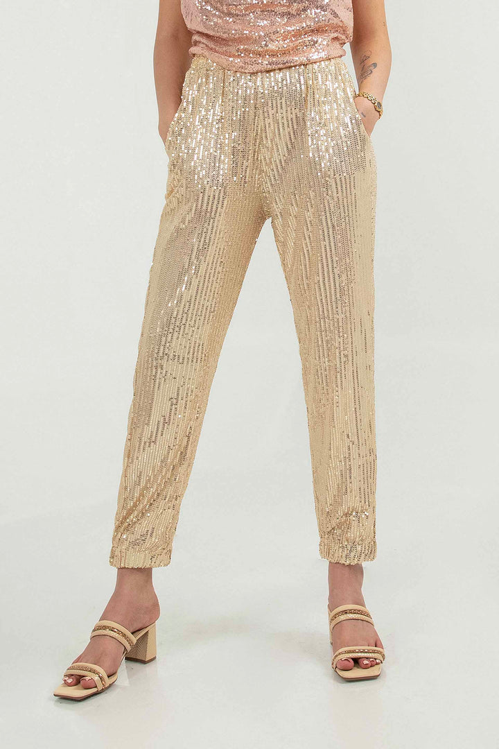 Sequined Pants Gold