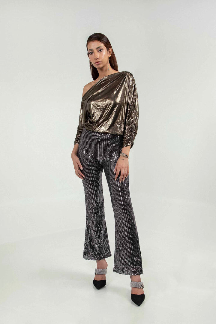 Sequined Pants Black