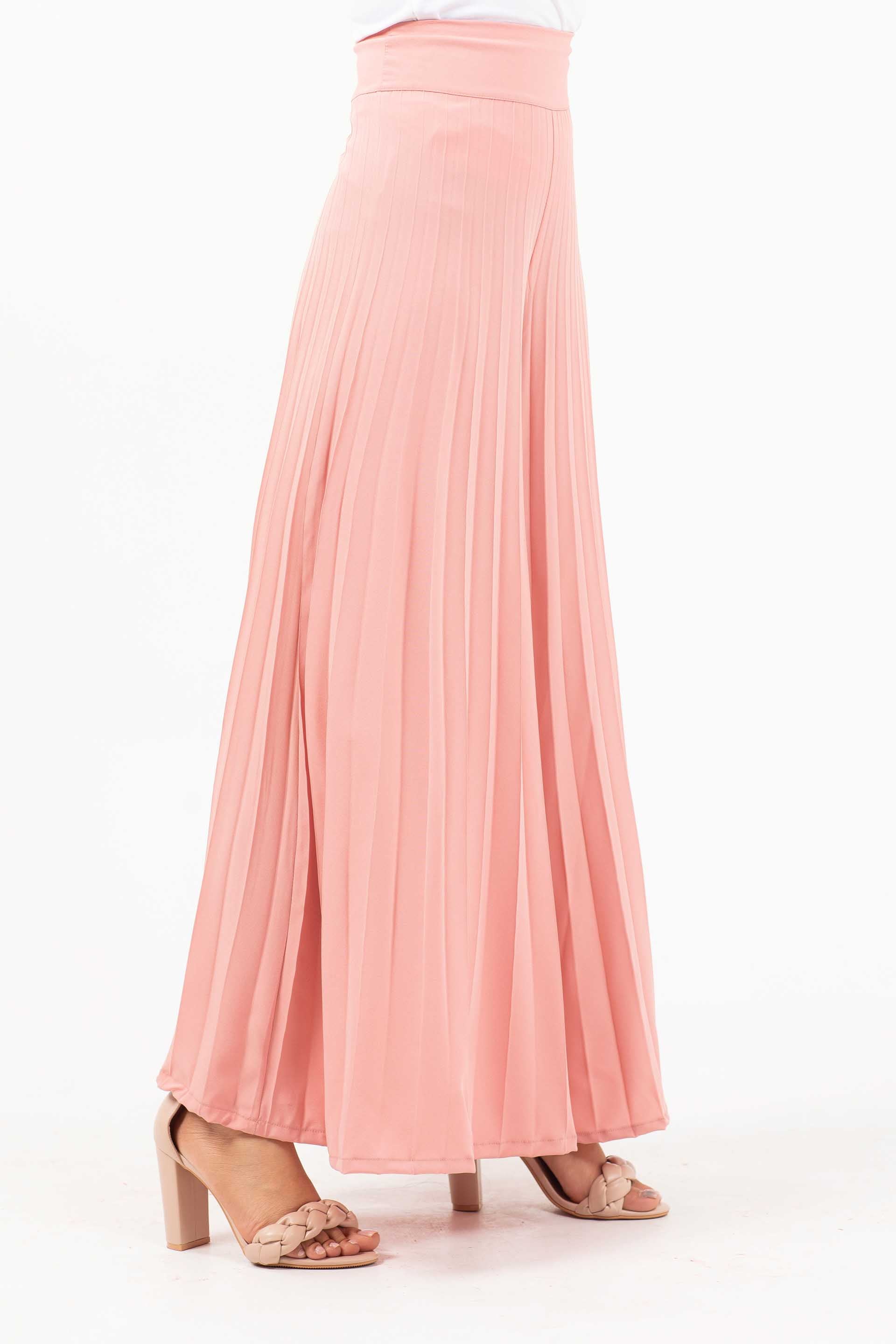 Pleated Pants Pink