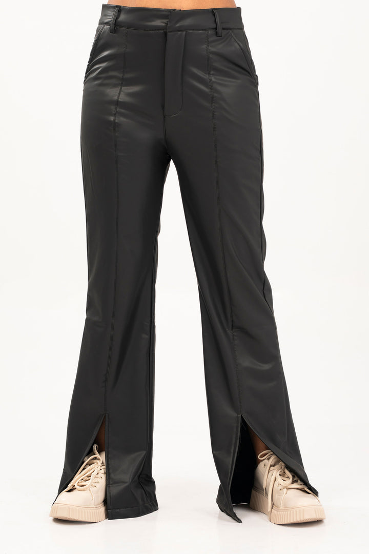 Flared PU Pants