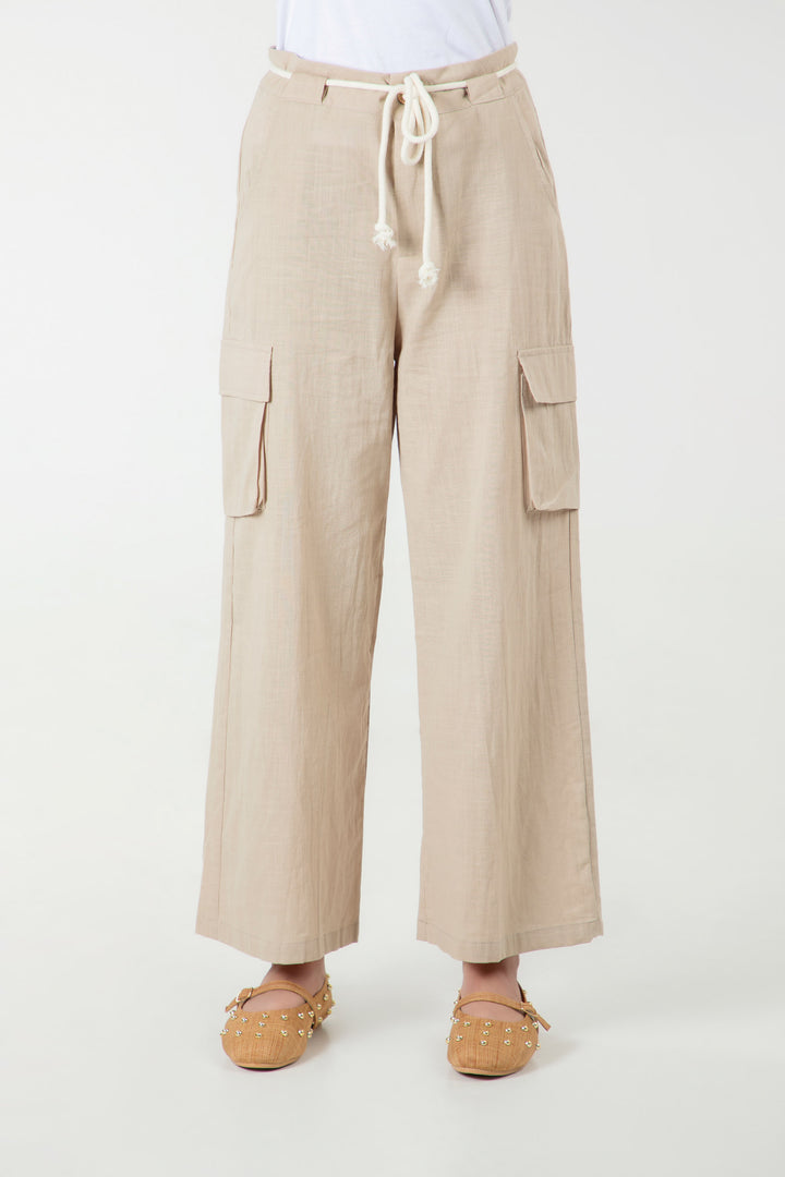 Linen Cargo Pants