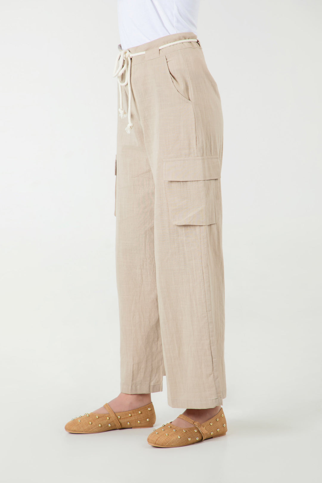 Linen Cargo Pants