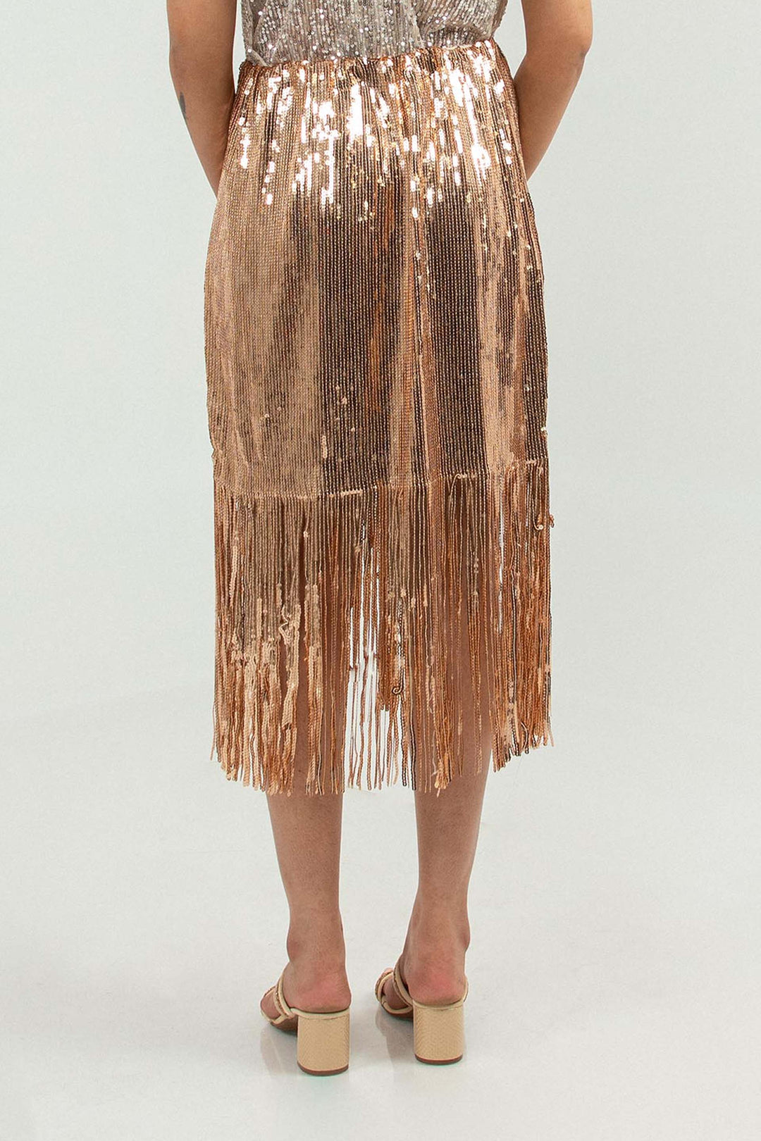 Sequined Skirt Gold