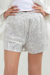 Sequined Shorts Silver