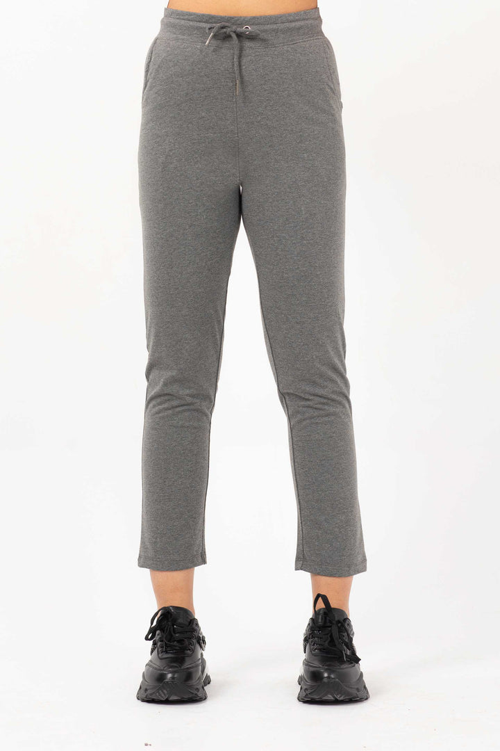 Open Bottom Trousers Grey