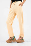 Textured Trousers Beige