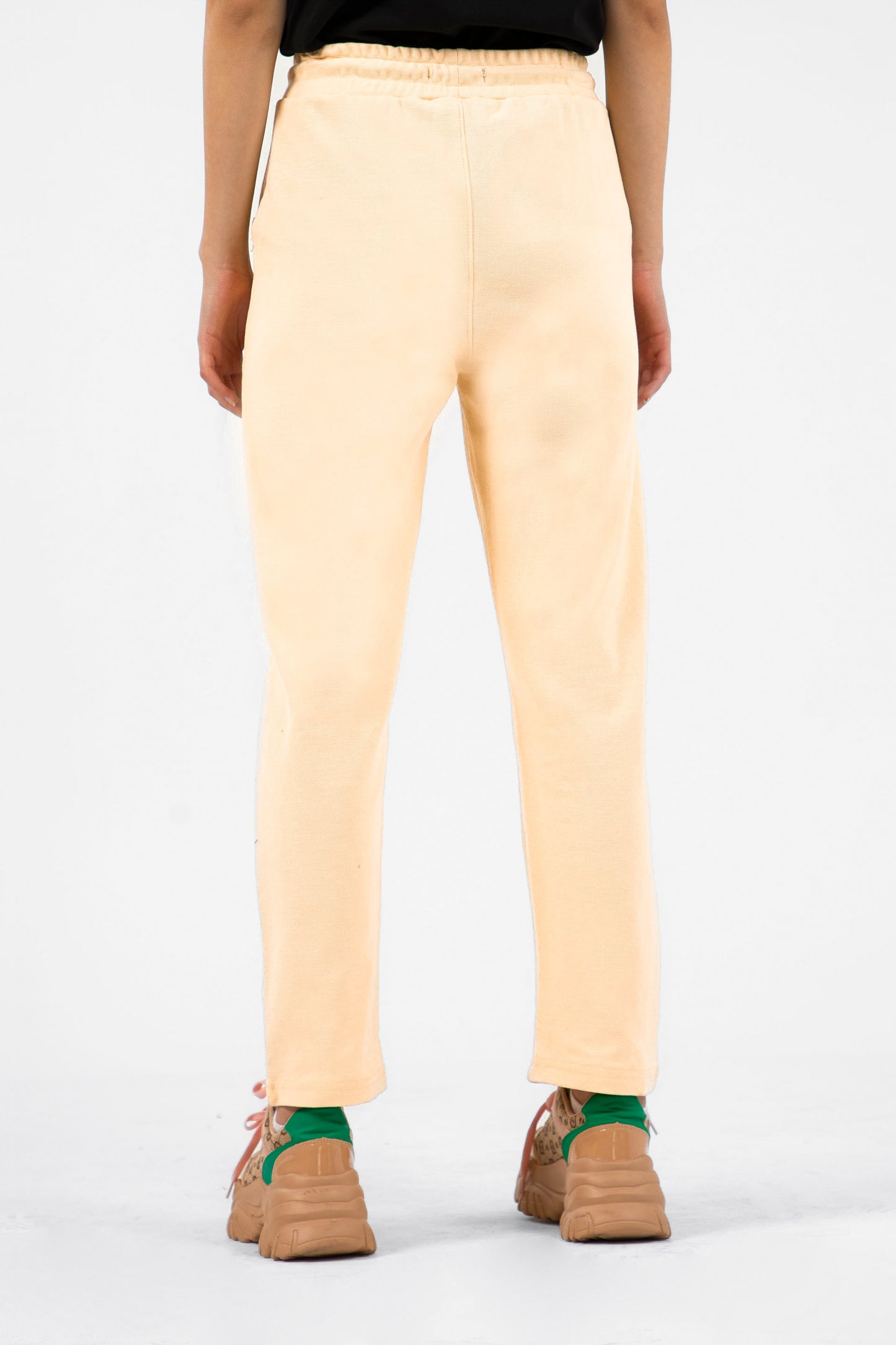 Textured Trousers Beige