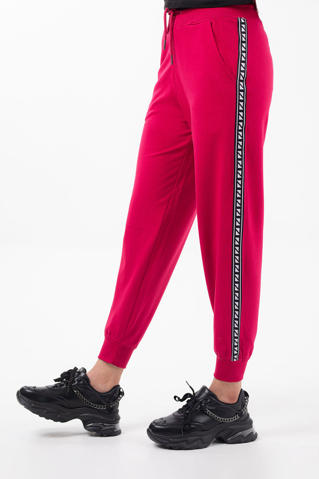 Tape Track Pants Burgundy