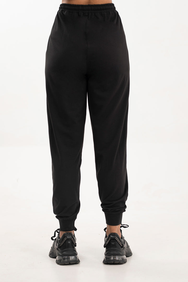 Graphic Track Pants Black