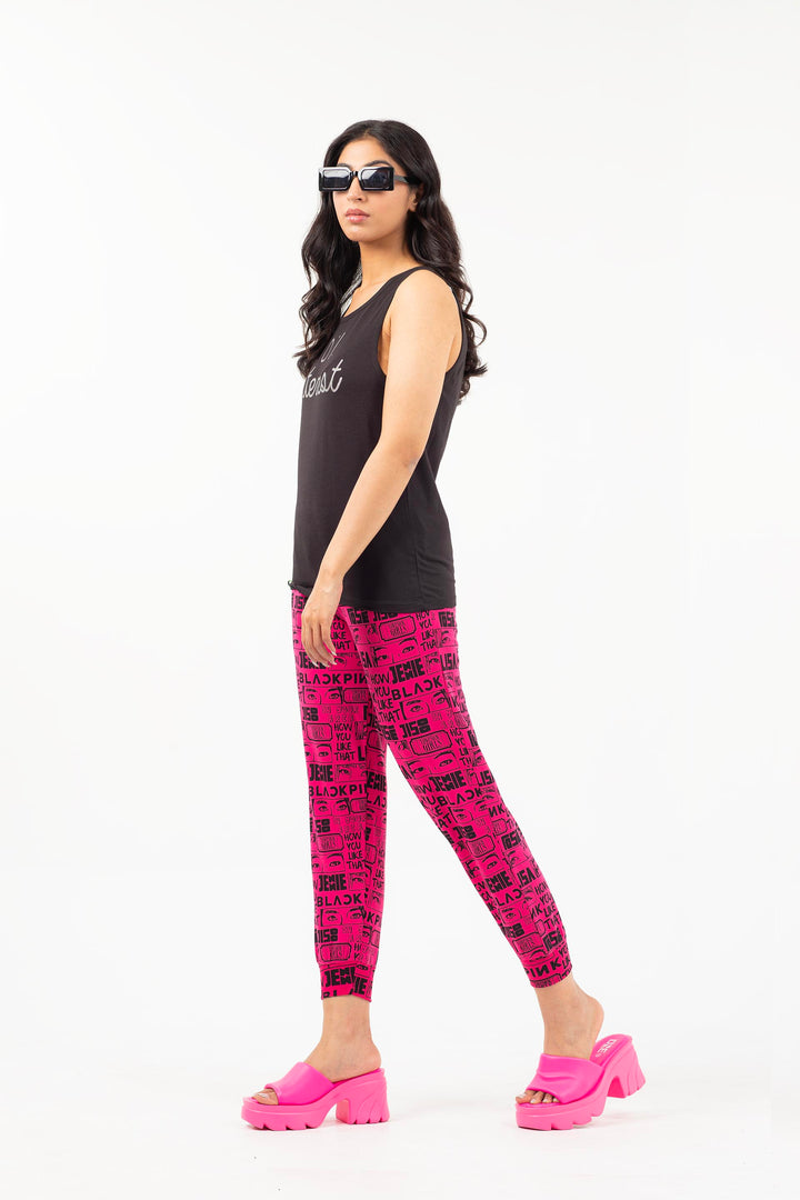 Printed Track Pants Pink