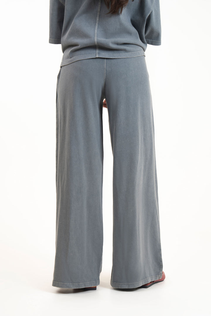 Washed Wide Leg Trousers