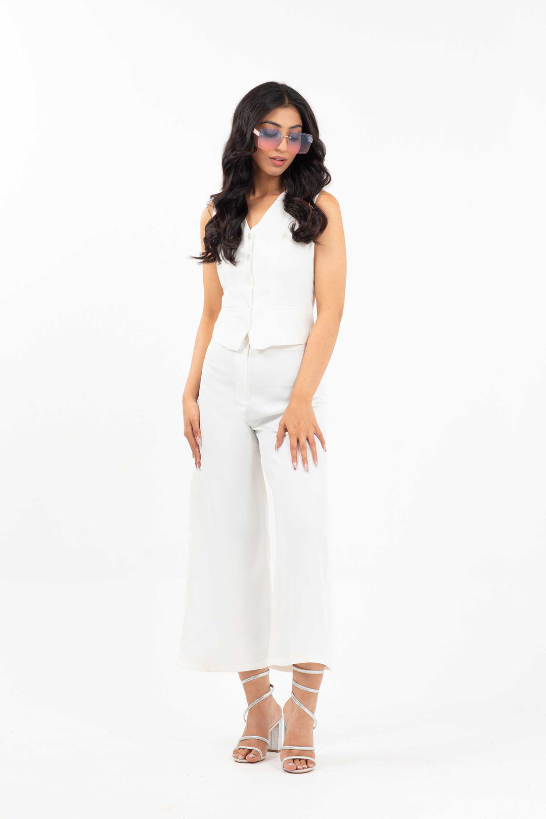 Waist coat Set Off White