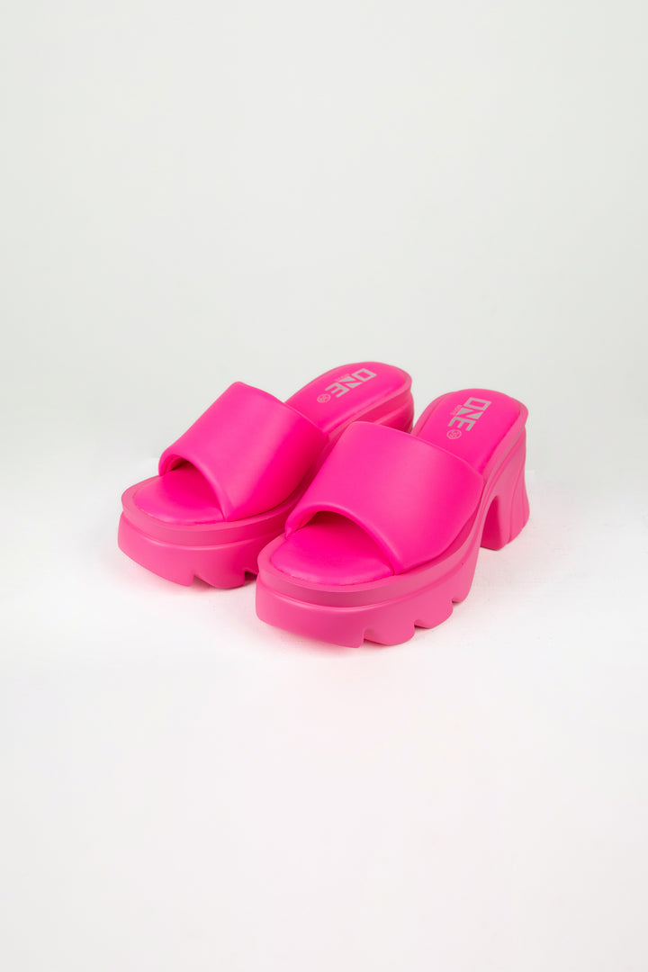 Chunky Slip On Neon Pink