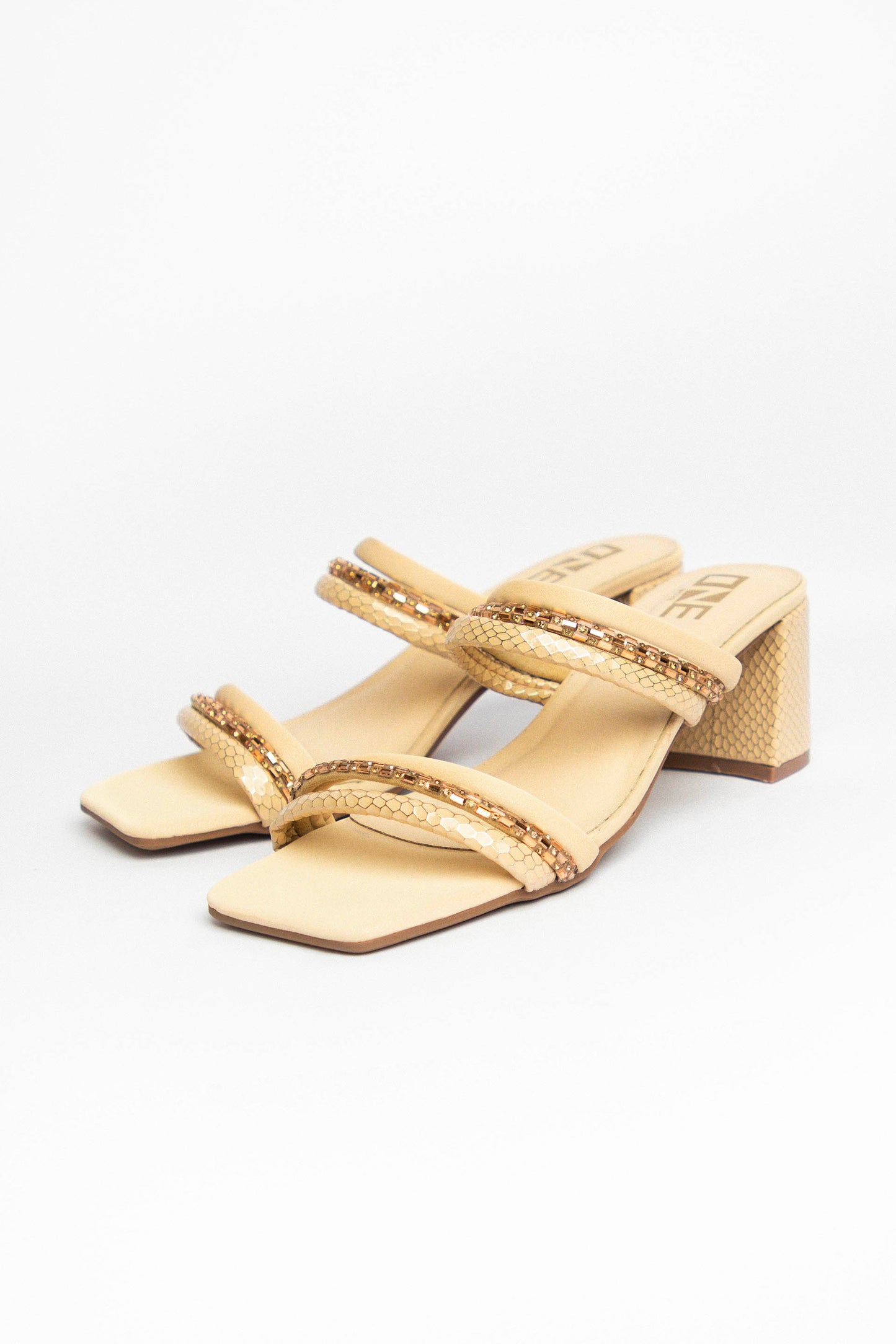 Embellished Sandals Beige