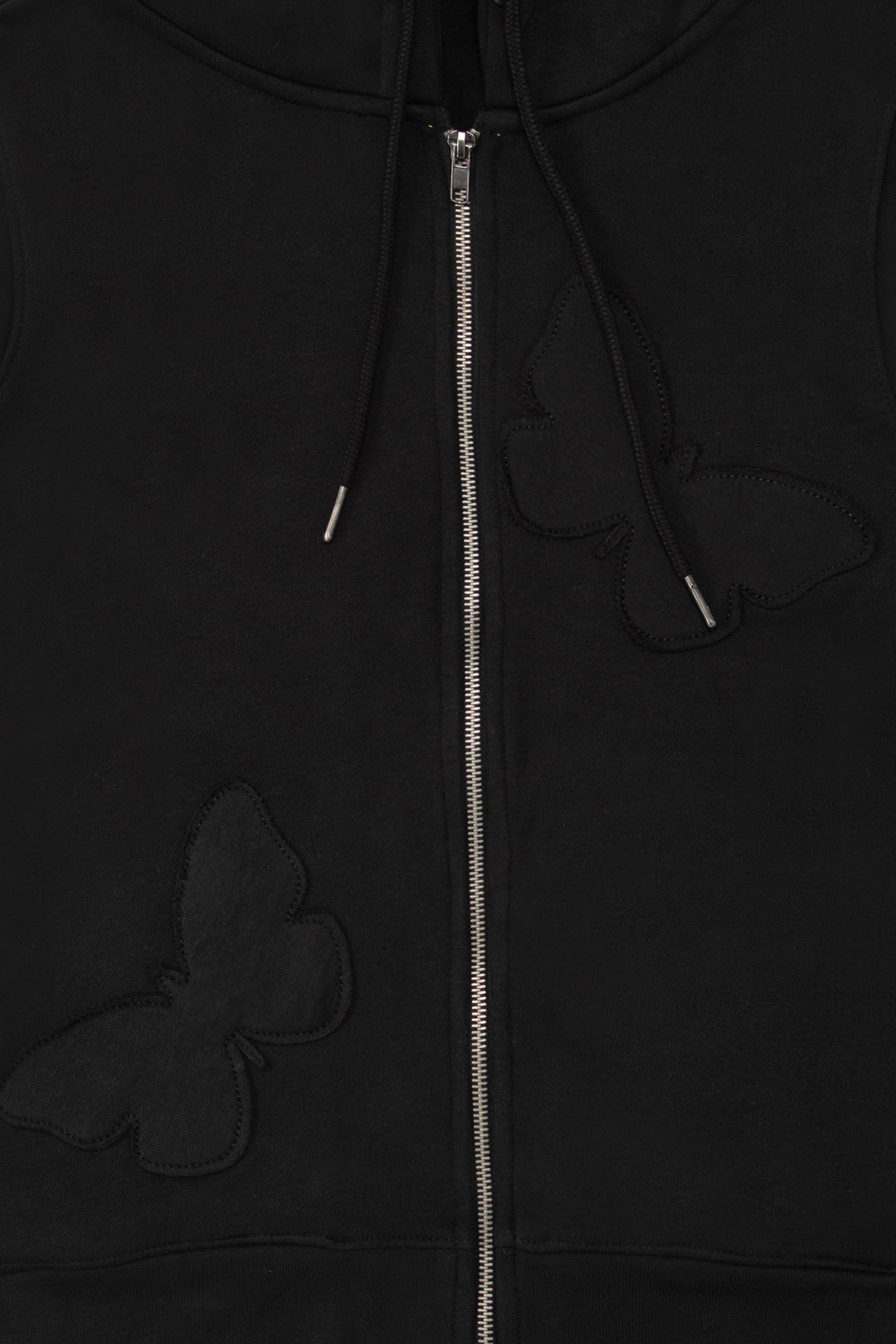 Applique Zipper Hoodie