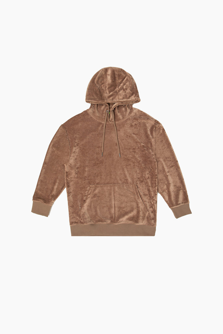 Velour Pullover Hoodie