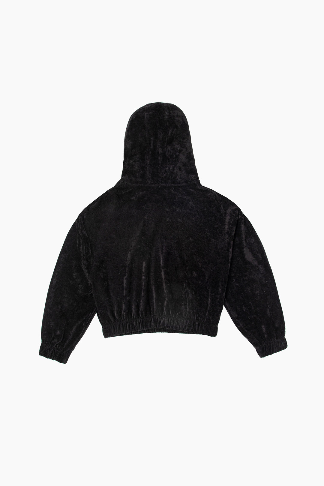 Velour Cropped Hoodie
