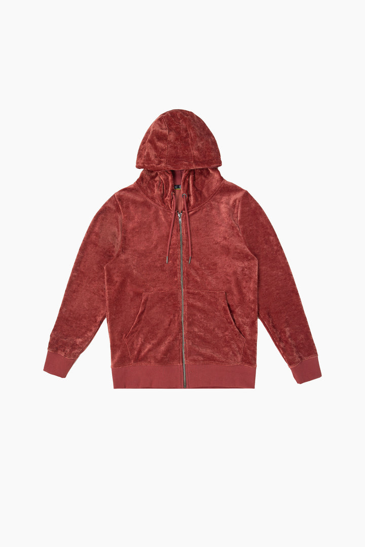 Velour Zipper Hoodie
