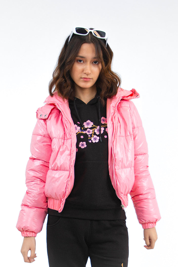 Hooded Puffer Pink