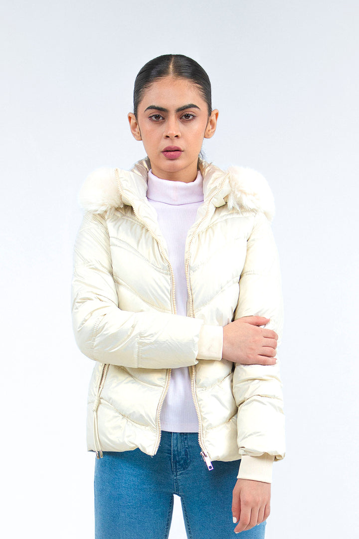 Hooded Puffer Off White