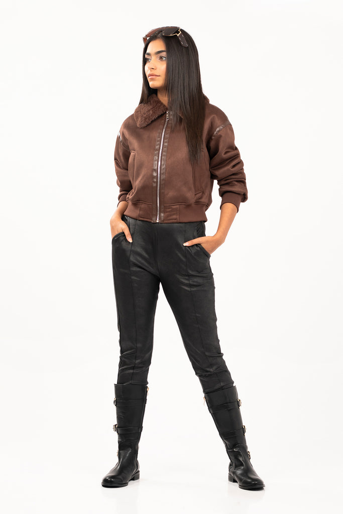 Leather Textured Jacket – ONE