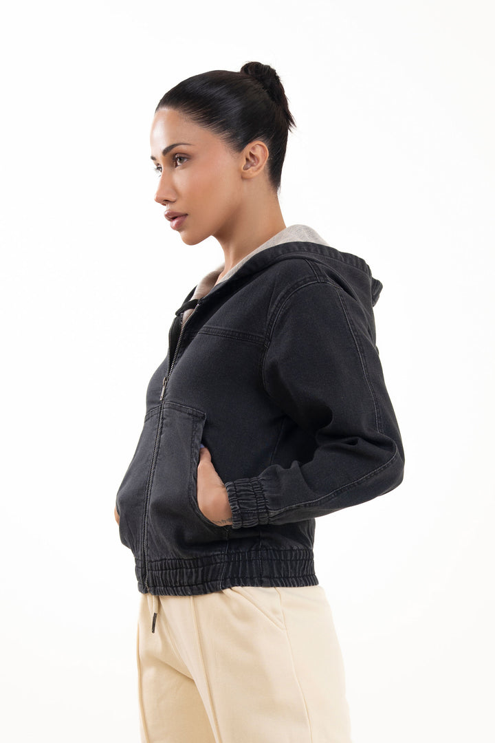 Hooded Denim Jacket