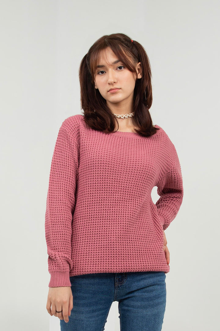 Textured Knit Pink