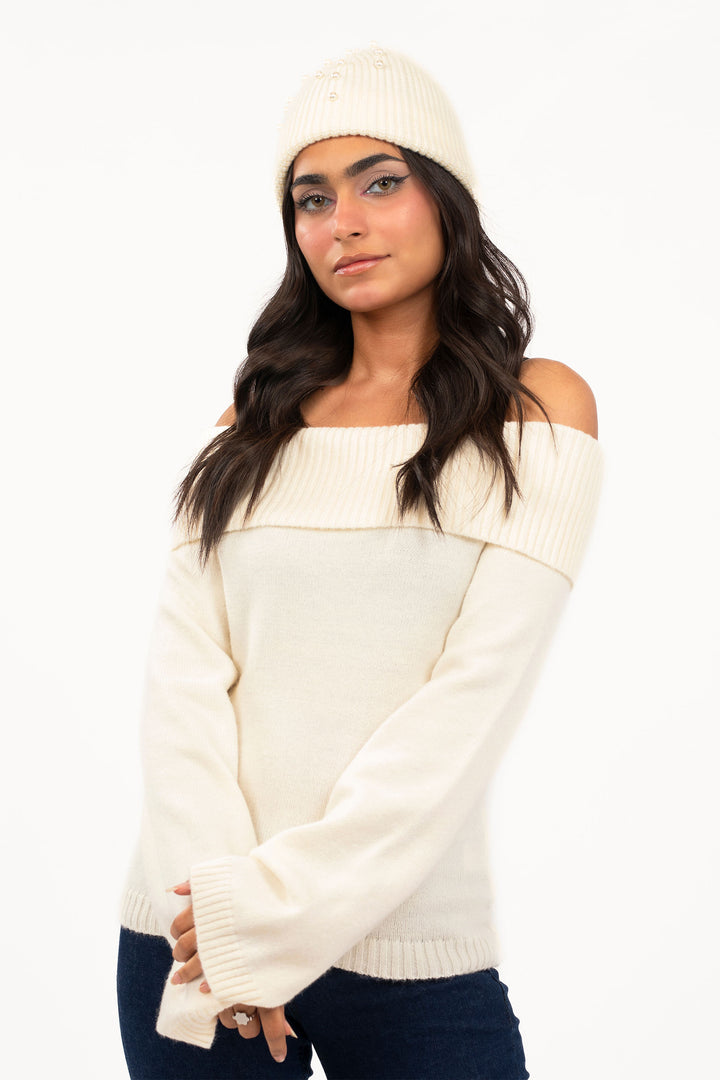 Off Shoulder Sweater