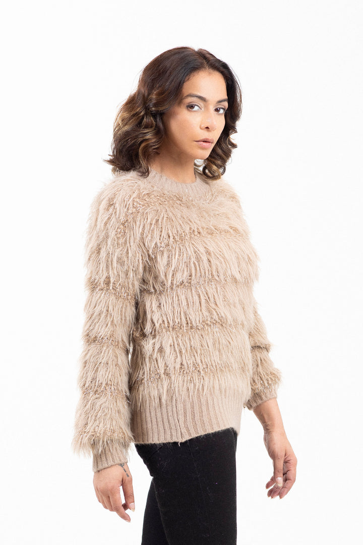 Fringe Textured Sweater