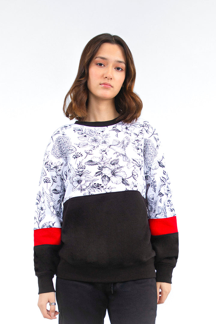 Garden Sweatshirt Black/White