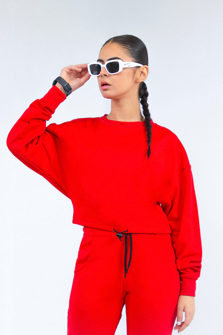 Cropped Sweatshirt Crimson