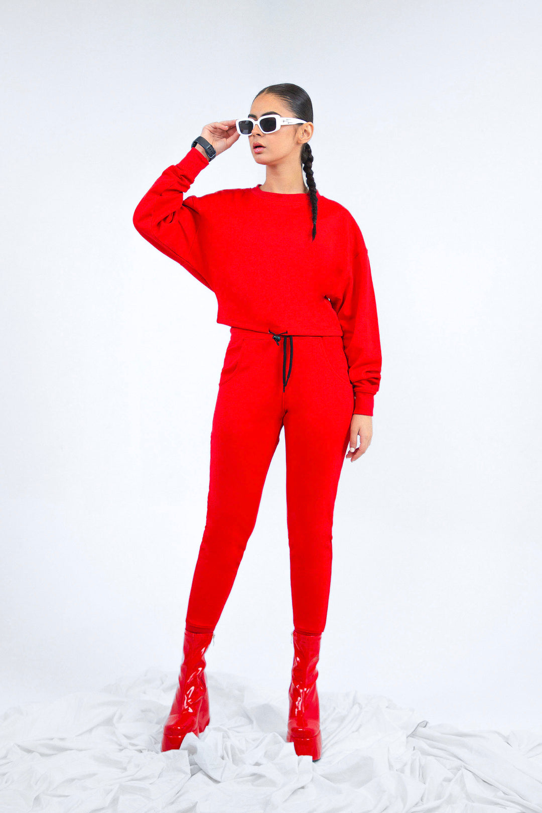 Cropped Sweatshirt Crimson