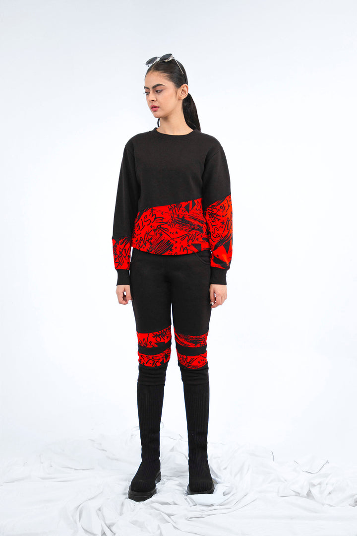 Graffiti Sweatshirt Black/Red