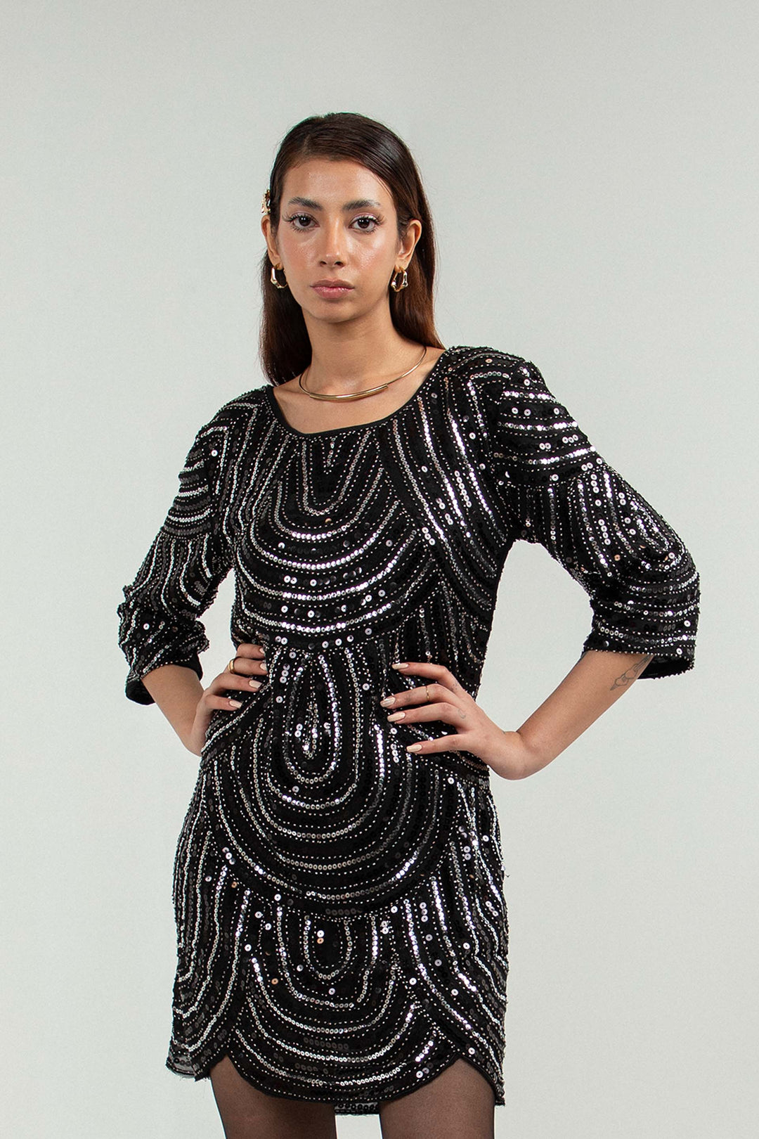 Embellished Dress Black