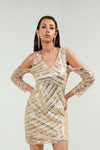Sequined Dress White